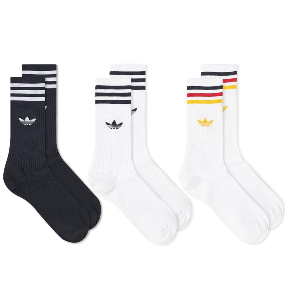 商品Adidas|Adidas Solid Crew Sock - 3 Pack,价格¥143,第1张图片