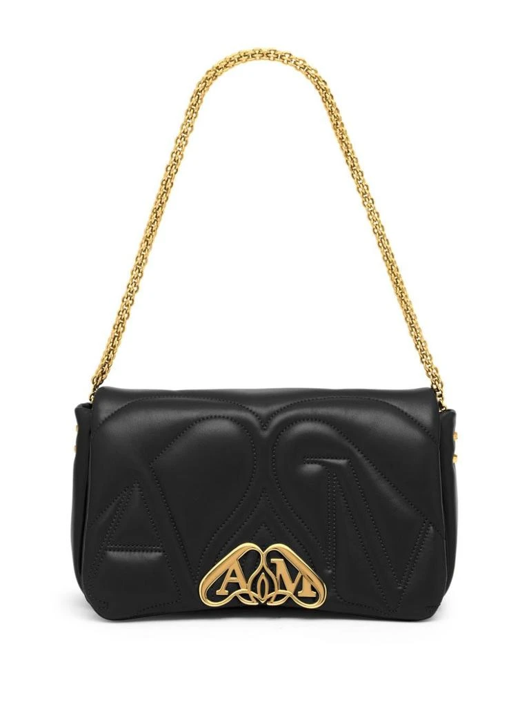 商品Alexander McQueen|ALEXANDER MCQUEEN - Seal Logo Small Leather Crossbody Bag,价格¥18752,第5张图片详细描述