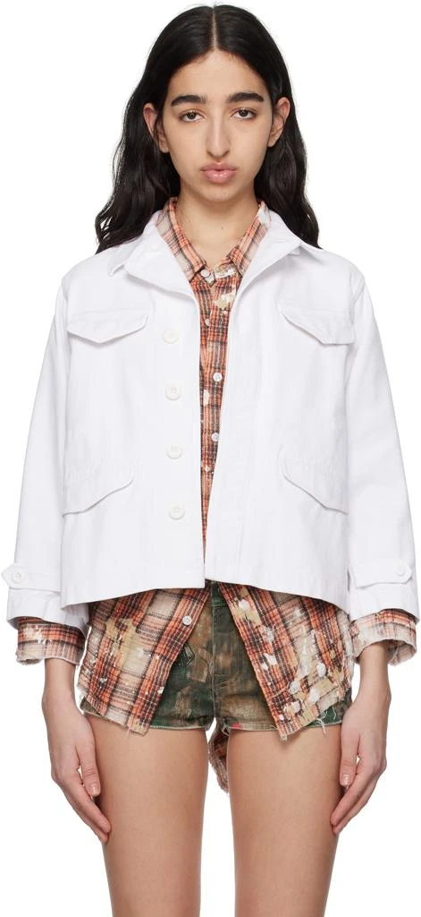 商品R13|White Boxy Army Denim Jacket,价格¥5521,第1张图片