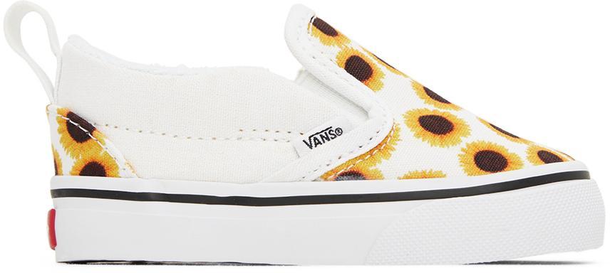 商品Vans|Baby White Slip-On V Sneakers,价格¥142,第1张图片