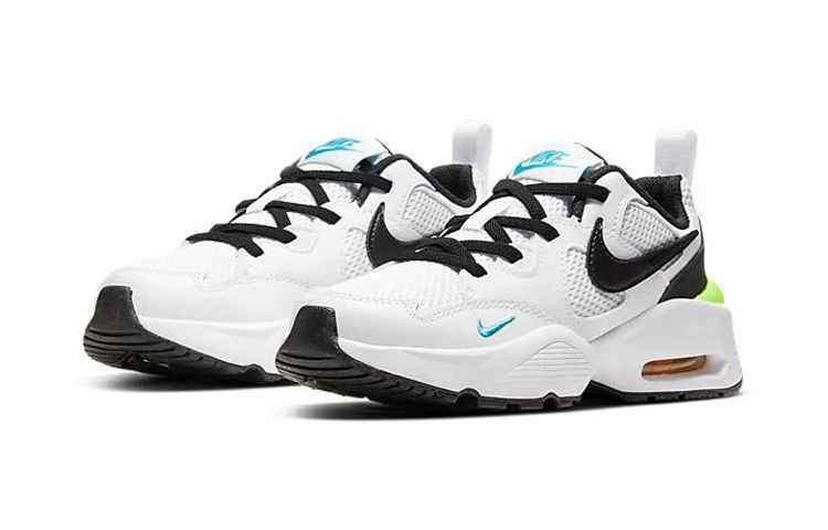 商品[国内直发] NIKE|[预售3天]Air Max Fusion 时尚圆头 防滑减震耐磨透气 低帮 跑步鞋 白黑绿 中童,价格¥267,第9张图片详细描述