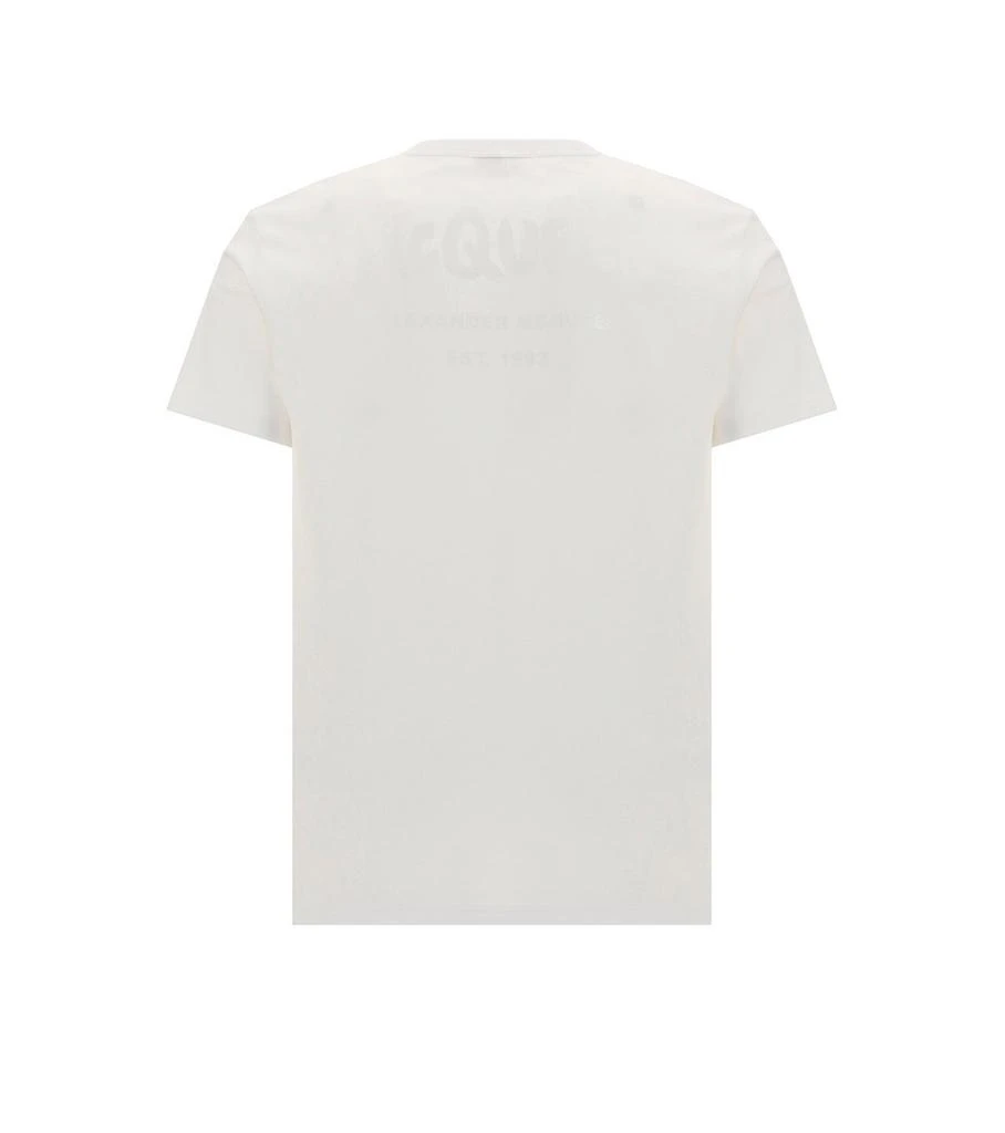 商品Alexander McQueen|Alexander McQueen Back Logo Printed T-Shirt,价格¥1507,第2张图片详细描述