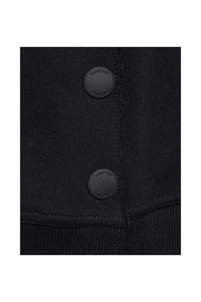 Black cotton logo-print sleeveless cotton hoodie商品第4张图片规格展示