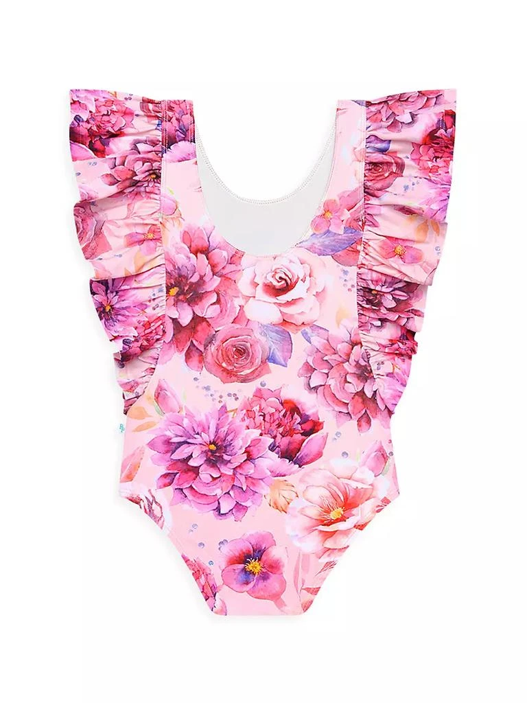 商品Posh Peanut|Little Girl's & Girl's Amira Ruffled One-Piece Swimsuit,价格¥224,第2张图片详细描述