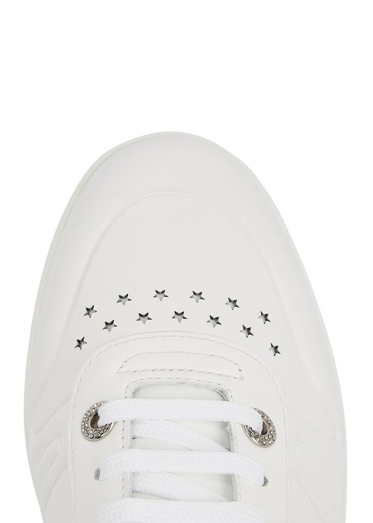 商品Jimmy Choo|Hawaii/F white leather sneakers,价格¥2908,第6张图片详细描述