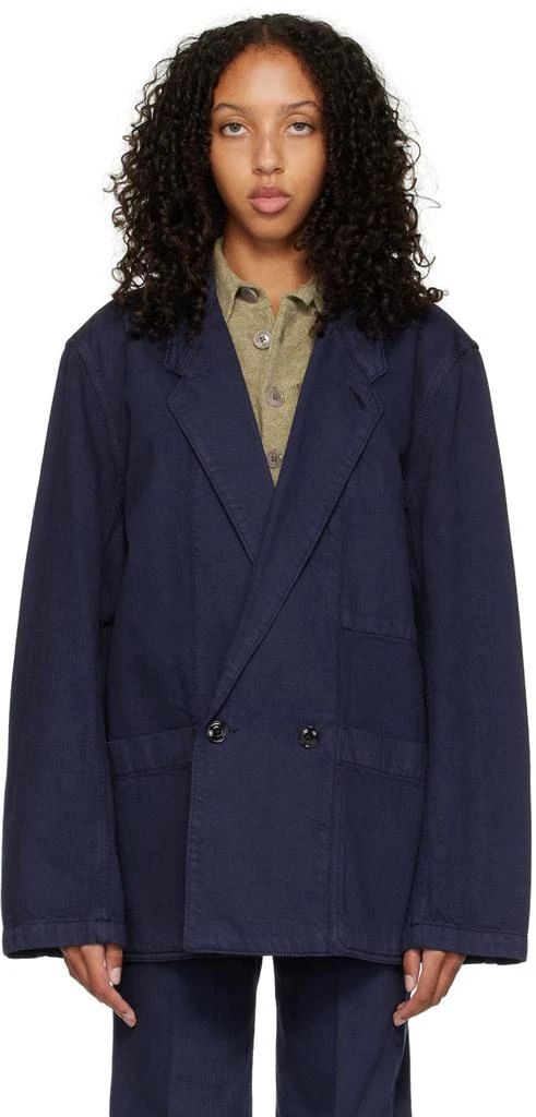 商品Lemaire|Navy Workwear Denim Blazer,价格¥2470,第1张图片