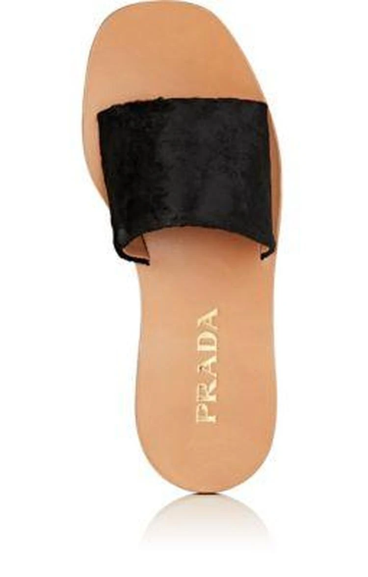 商品Prada|Crushed Velvet Slide Sandals,价格¥1778,第4张图片详细描述