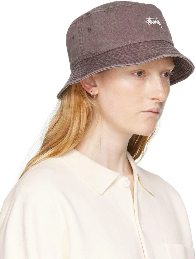 商品STUSSY|Brown Washed Stock Bucket Hat,价格¥149,第2张图片详细描述