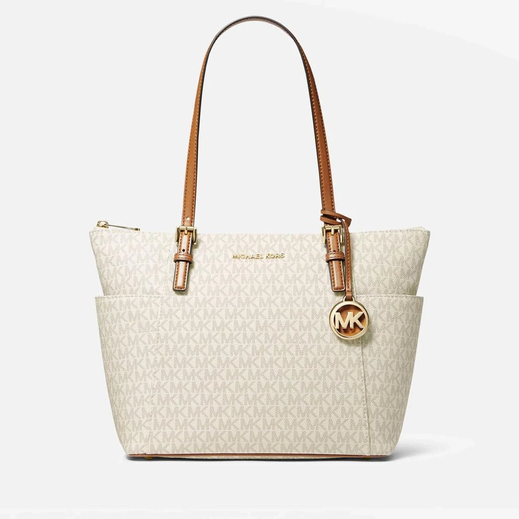 商品Michael Kors|MICHAEL Michael Kors Sinclair Large East West Grab Tote Bag - Vanilla/Acrn,价格¥2509,第1张图片