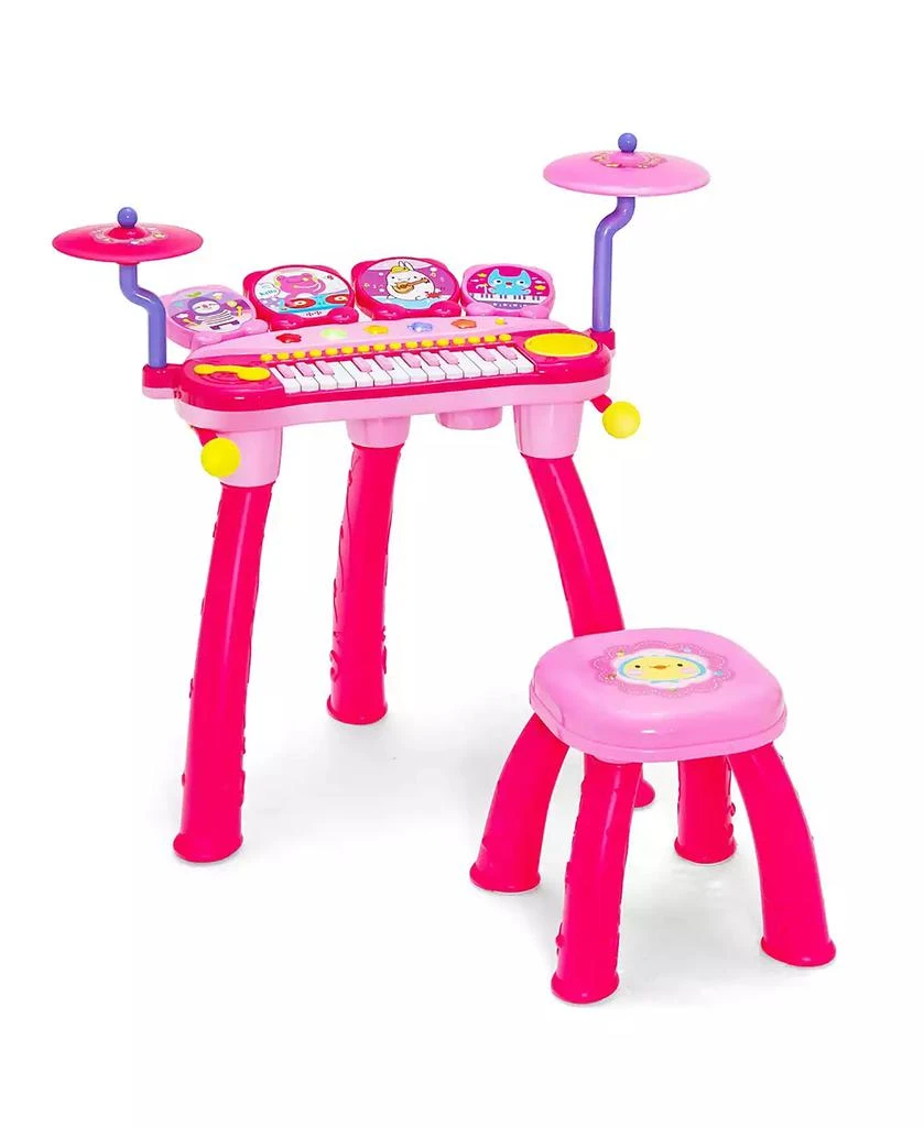 商品Costway|24 Key DJ Piano Keyboard Drum Toy Music Instrument w/MP3 Microphone Cymbal,价格¥443,第1张图片