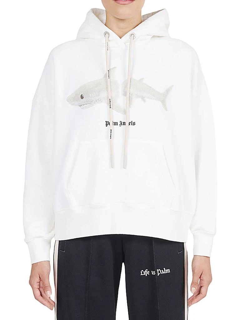 商品Palm Angels|PALM ANGELS X TESSABIT - Shark Cotton Hoodie,价格¥6948,第2张图片详细描述