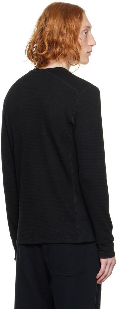 商品Vince|Black Thermal Long Sleeve T-Shirt,价格¥536,第5张图片详细描述