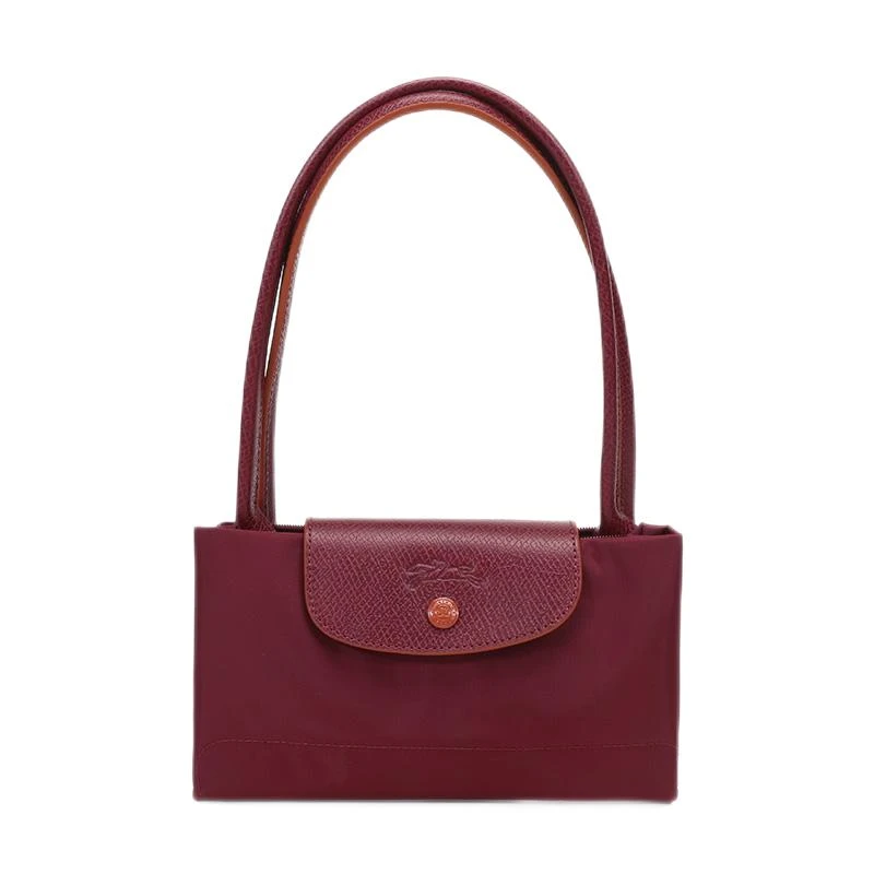 商品[国内直发] Longchamp|LONGCHAMP/珑骧女士长柄可折叠手提单肩包饺子包小号 2605 619 209 紫红色,价格¥551,第3张图片详细描述