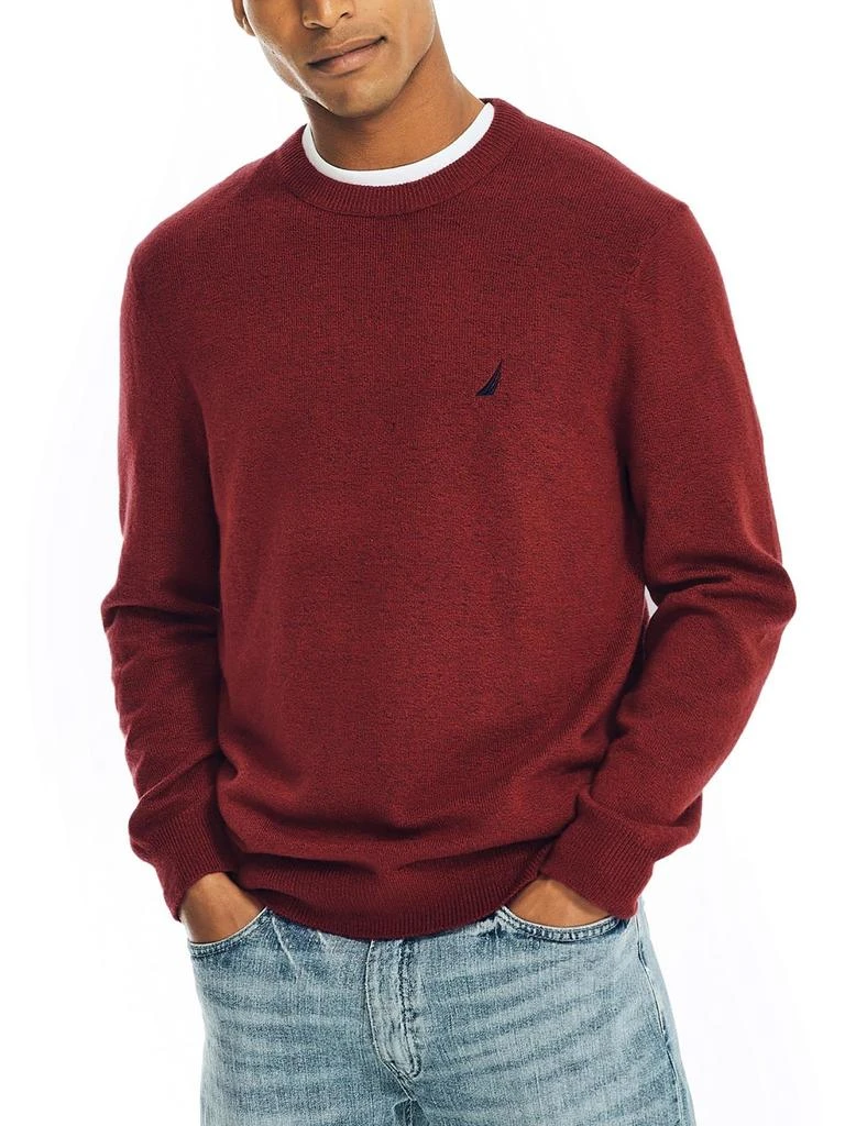 商品Nautica|Mens Heathered Long Sleeve Crewneck Sweater,价格¥215,第1张图片