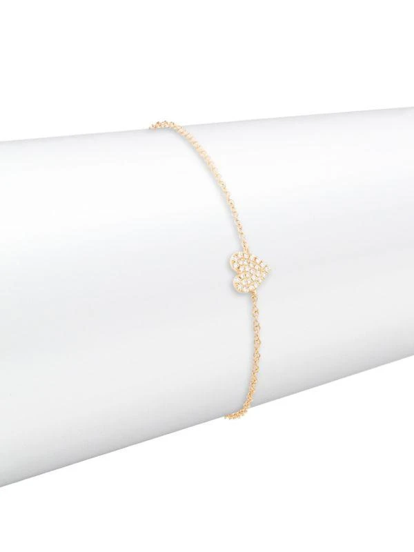 商品Saks Fifth Avenue|14K Gold Diamond Heart Bracelet,价格¥2571,第1张图片