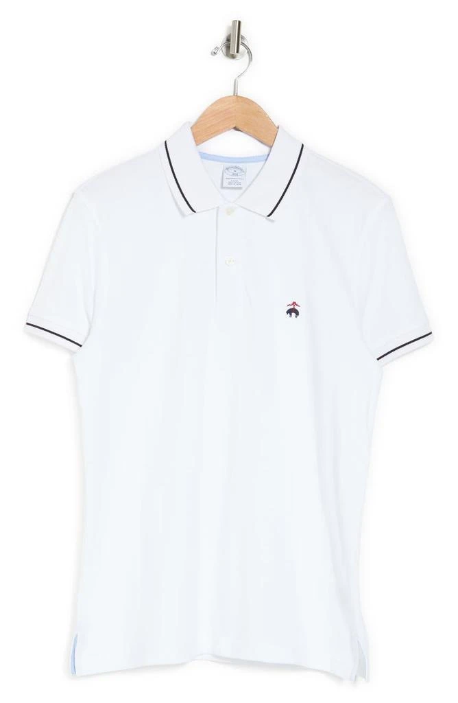 商品Brooks Brothers|Tipped Piqué Knit Polo,价格¥378,第3张图片详细描述