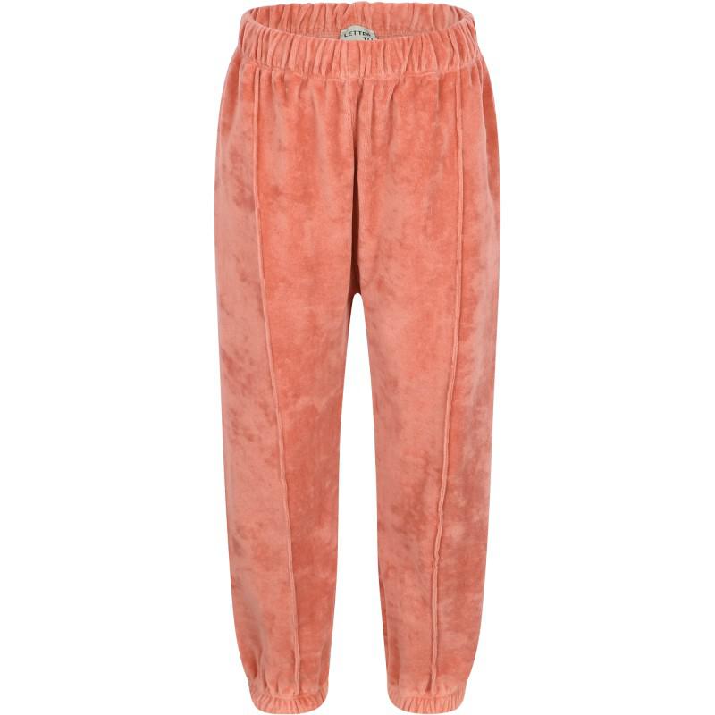 Velour organic cotton sweatpants in brick pink商品第1张图片规格展示