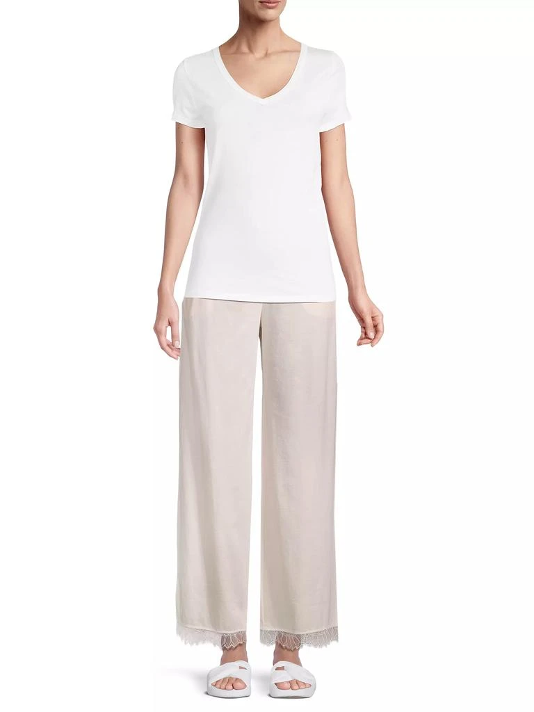商品Skin|Elasticized Lace-Embellished Pants,价格¥461,第2张图片详细描述