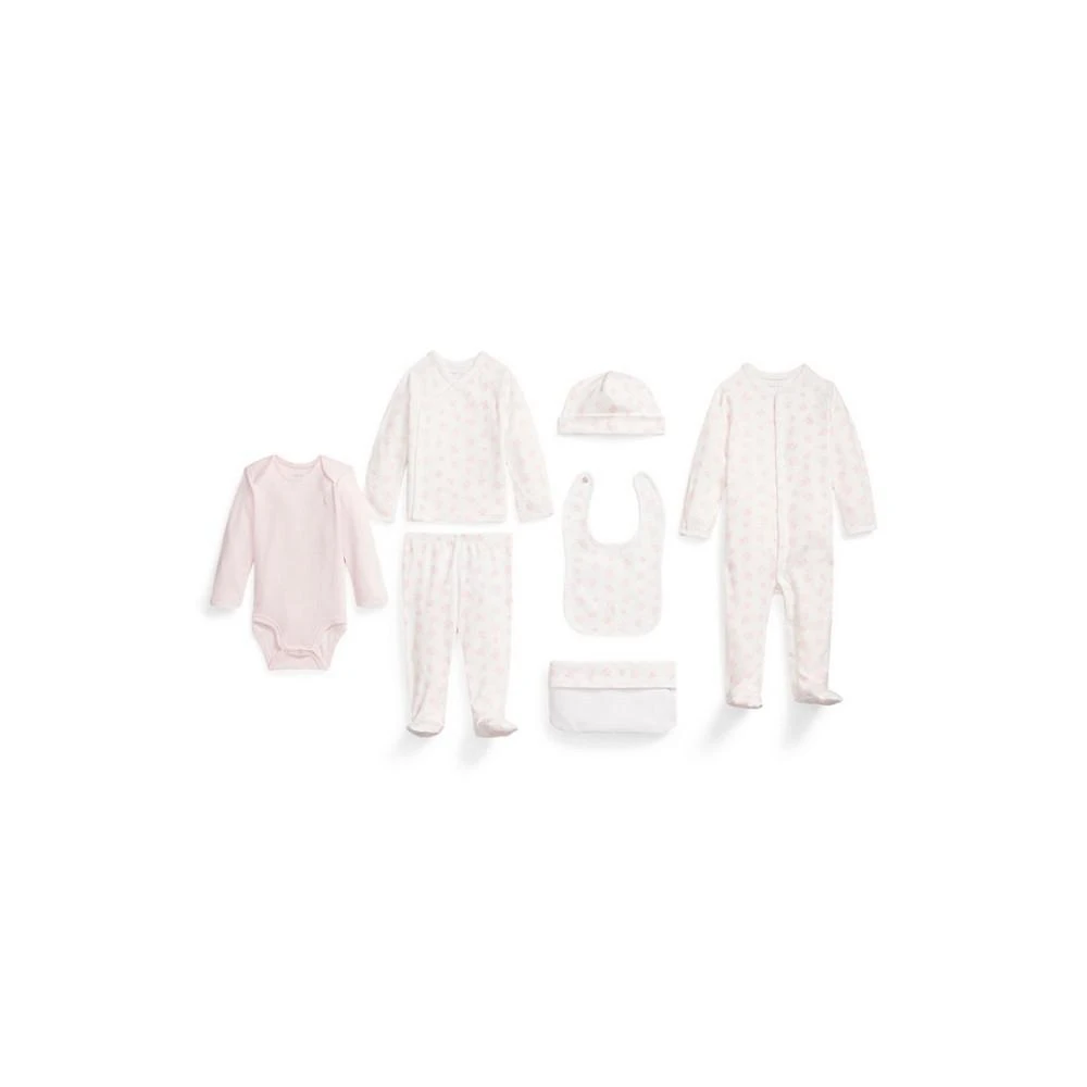 商品Ralph Lauren|Baby Girls Organic Cotton Gift Set, 7 Piece,价格¥1240,第1张图片
