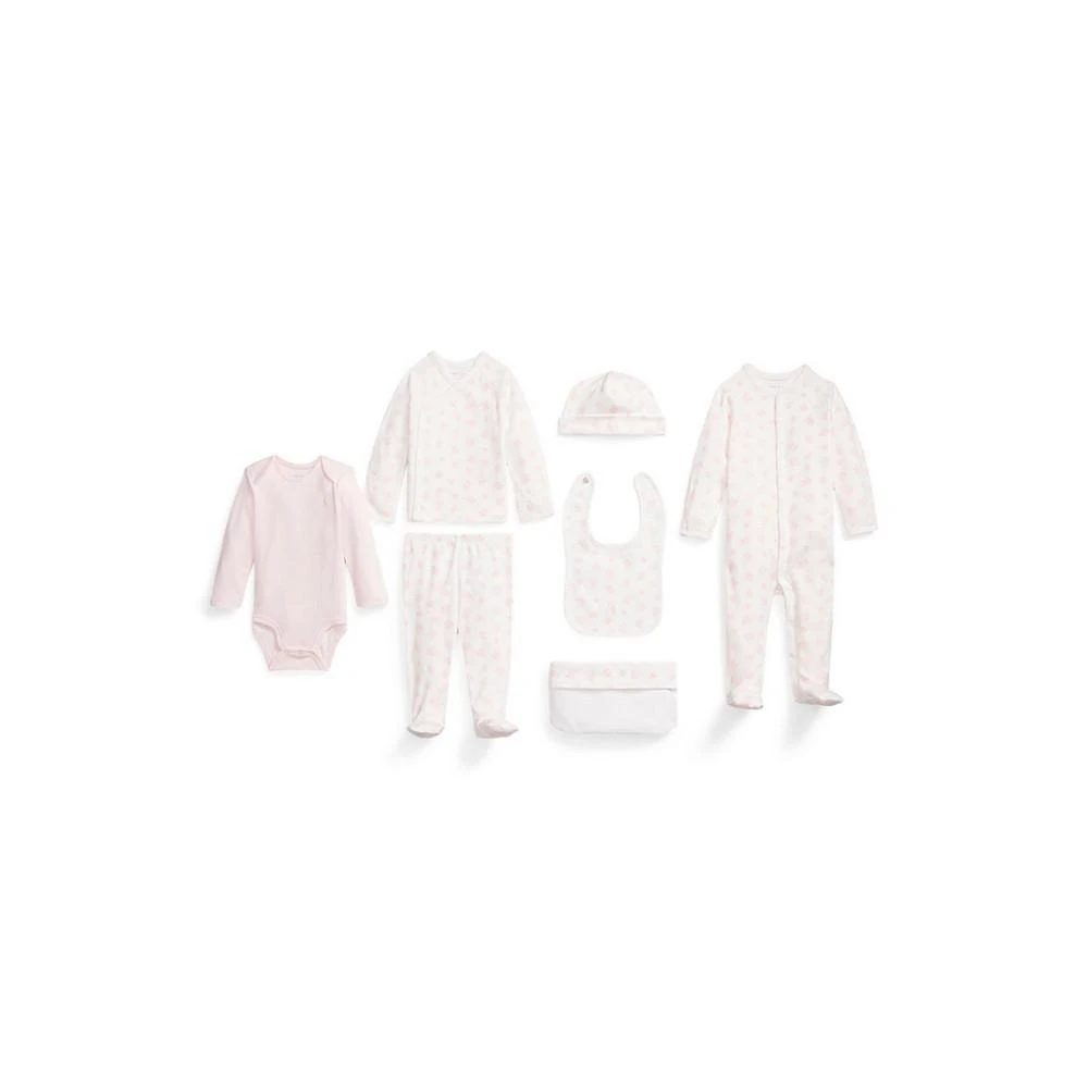 商品Ralph Lauren|Baby Girls Organic Cotton Gift Set, 7 Piece,价格¥1263,第1张图片