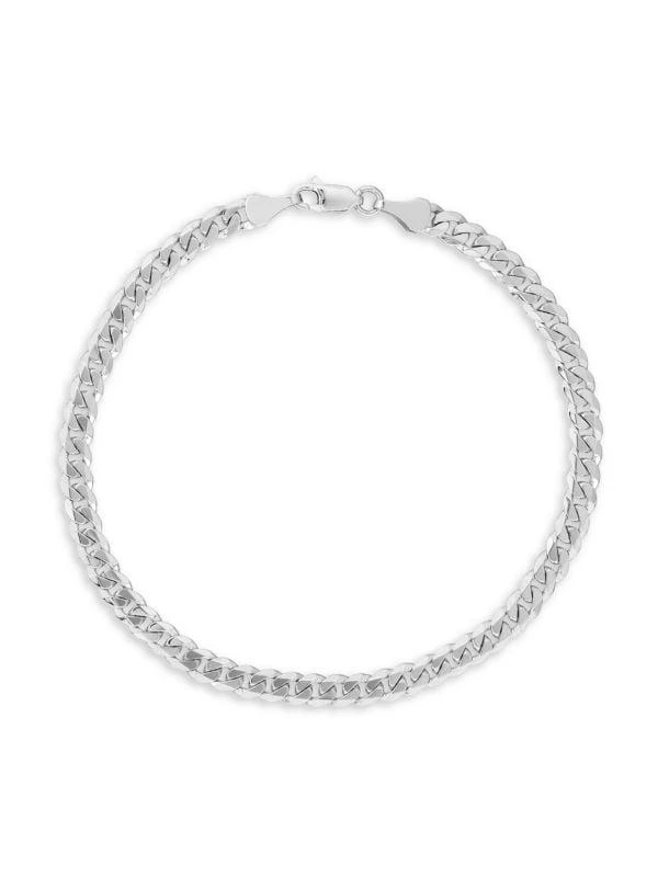 商品Saks Fifth Avenue|14K White Gold Cuban Chain Bracelet,价格¥12429,第1张图片