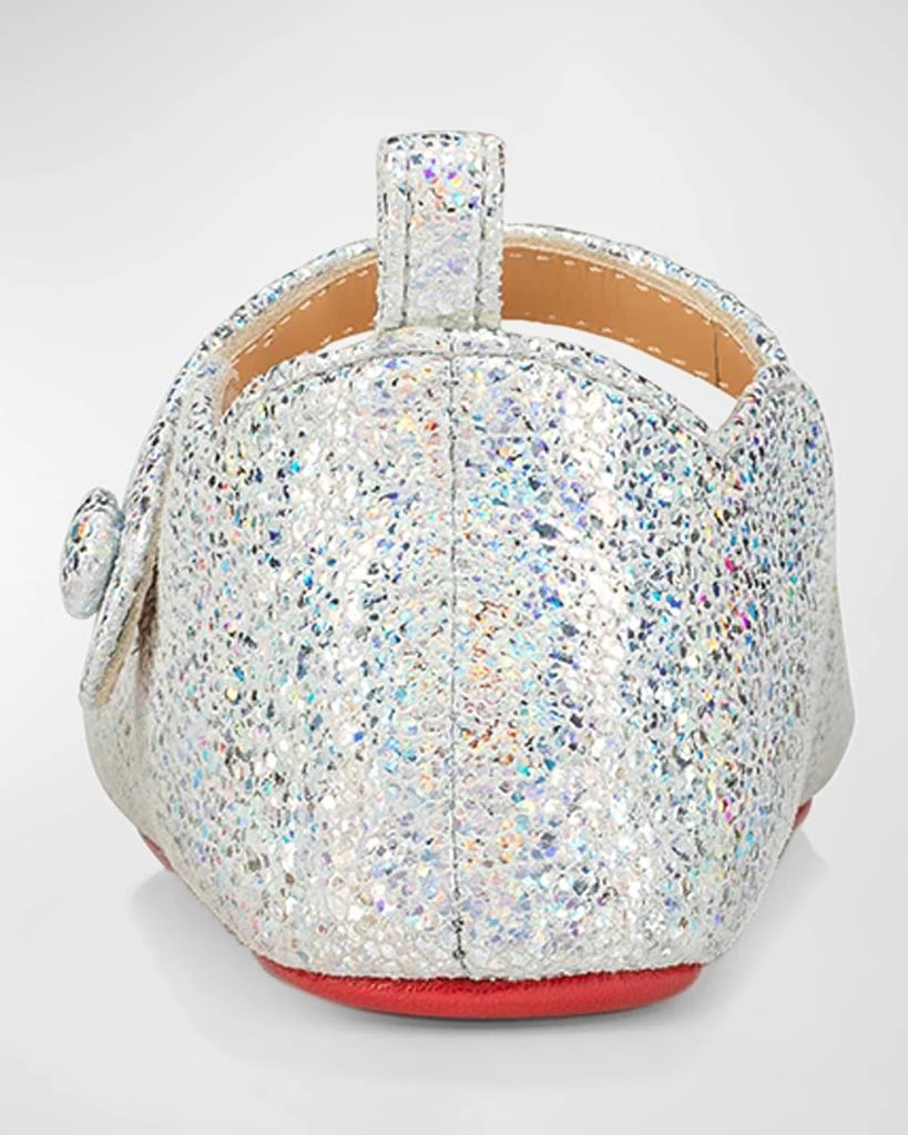 商品Christian Louboutin|Girl's Love Chick Sparkle Leather Ballerina Flats, Baby,价格¥1896,第3张图片详细描述