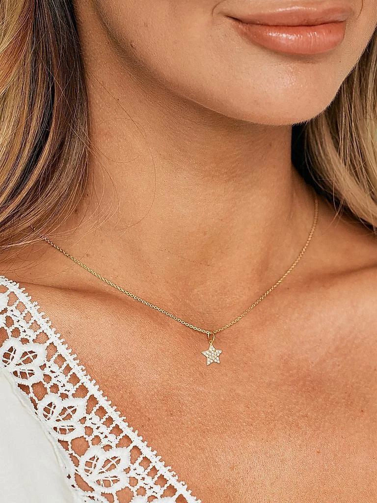 商品brook & york|Adeline 14K-Yellow-Gold Vermeil & Cubic Zirconia Star Pendant Necklace,价格¥814,第2张图片详细描述
