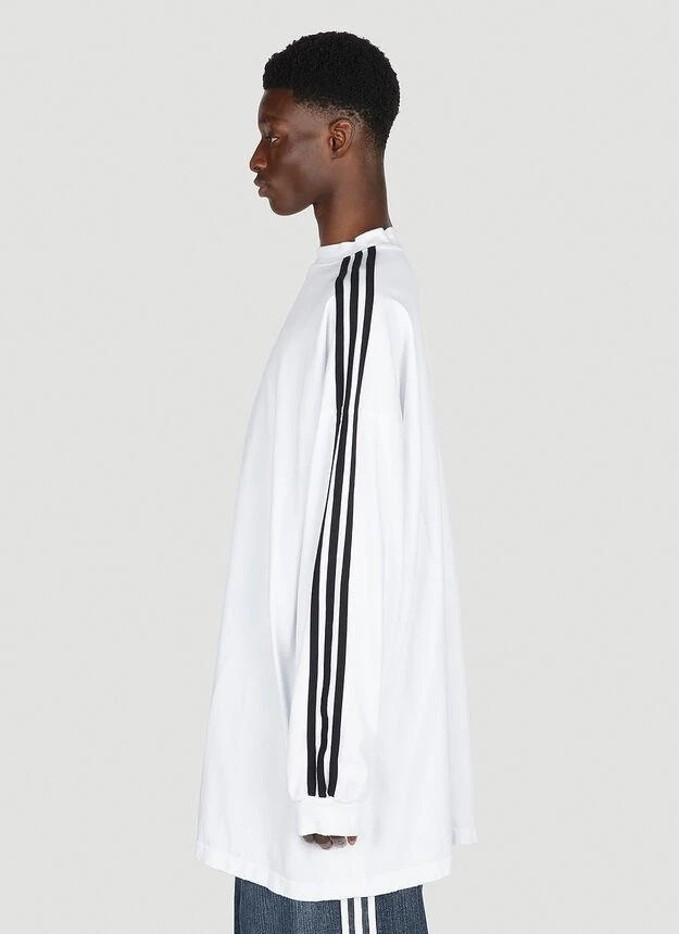 商品Adidas|Logo Print Long Sleeve T-Shirt in White,价格¥8761,第3张图片详细描述