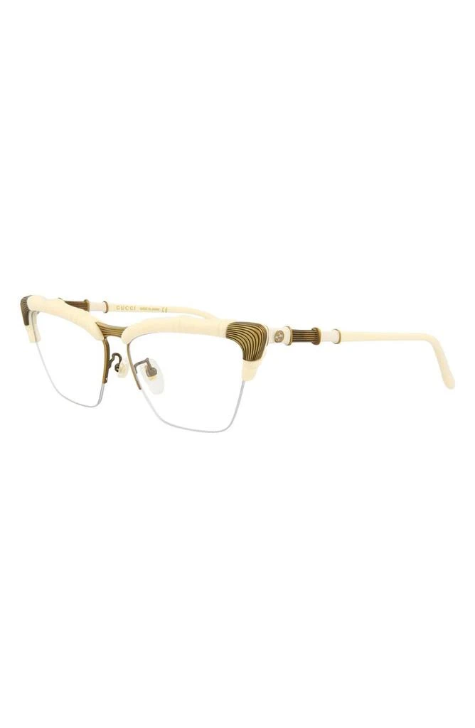 商品Gucci|58mm Novelty Square Optical Glasses,价格¥1956,第2张图片详细描述