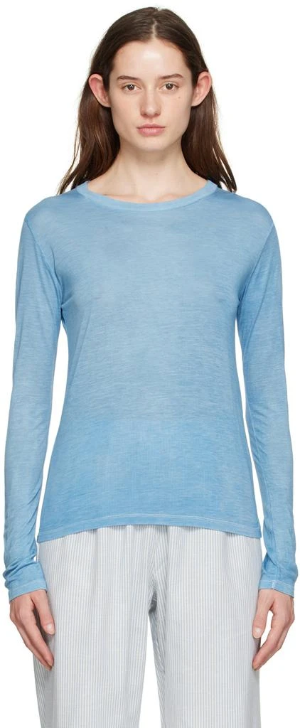 商品Baserange|Blue Crewneck Long Sleeve T-Shirt,价格¥753,第1张图片