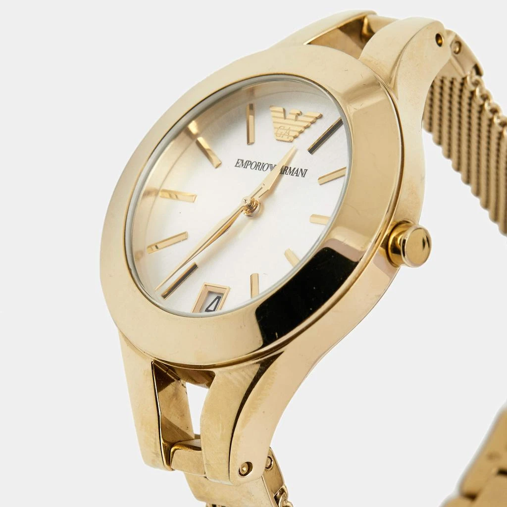 商品[二手商品] Emporio Armani|Emporio Armani Silver Gold Plated Stainless Steel Chiara AR7399 Women's Wristwatch 34 mm,价格¥892,第2张图片详细描述