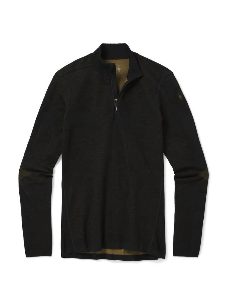 商品SmartWool|Intraknit Merino 200 Camo Quarter Zip Pullover In Black/military Olive Camo,价格¥902,第1张图片详细描述