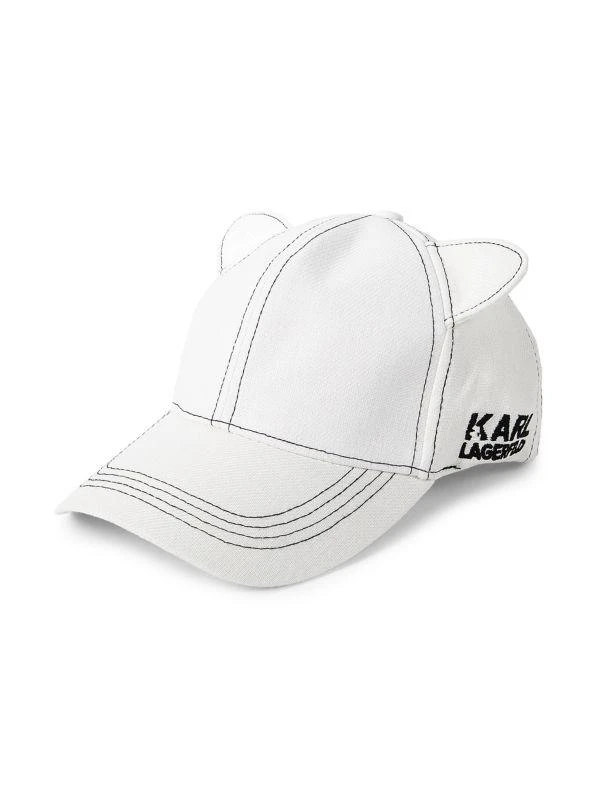 商品Karl Lagerfeld Paris|Exposed Seam Linen Blend Baseball Cap,价格¥81,第1张图片