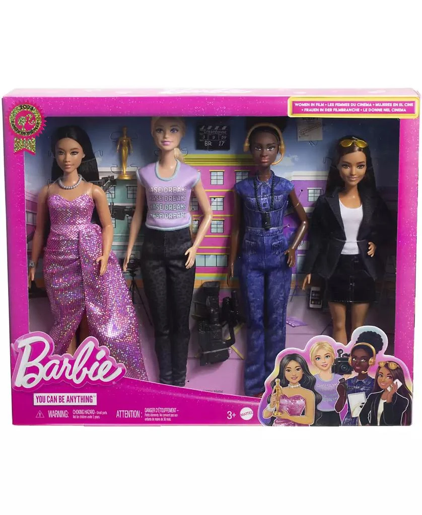 商品Barbie|Careers Women in Film Set of 4 Dolls with Removable Looks and Accessories,价格¥347,第2张图片详细描述