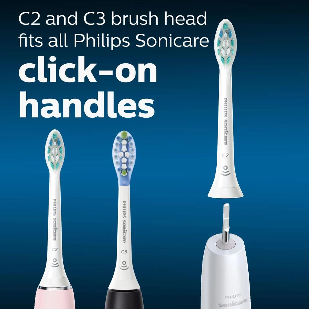 商品Philips Sonicare|Philips Sonicare Genuine Toothbrush Head Variety Pack, C3 Premium Plaque Control and C2 Optimal Control, 3 Brush Heads, White, HX9023/69,价格¥269,第5张图片详细描述