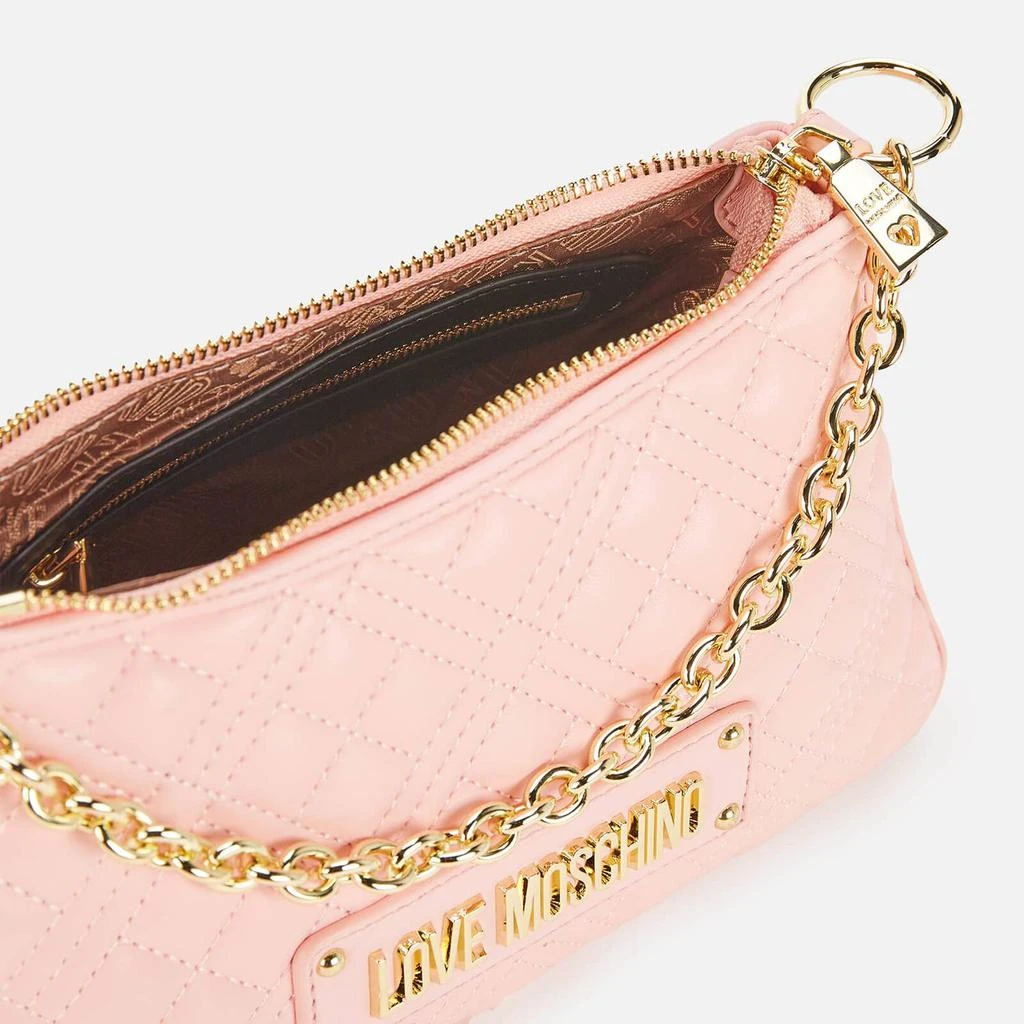 商品Moschino|Love Moschino Women's Quilted Chain Shoulder Bag - Pink,价格¥573,第5张图片详细描述