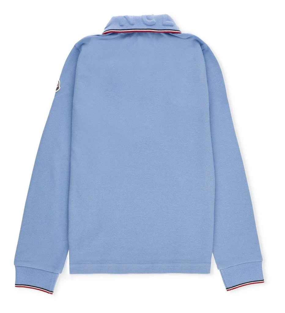 商品Moncler|Moncler Enfant Logo Patch Long-Sleeved Polo Shirt,价格¥1213,第2张图片详细描述
