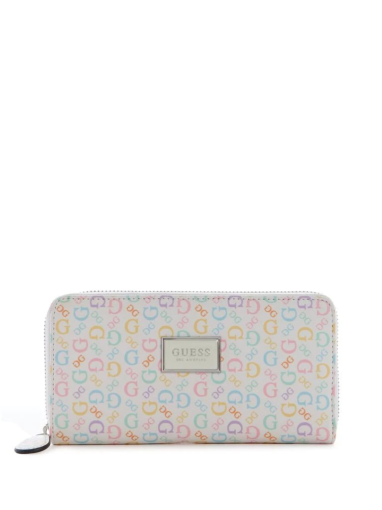 Abree Logo Floral Saffiano Medium Zip-Around Wallet 商品