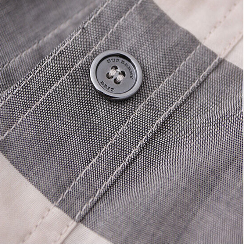 Burberry 博柏利 格纹拼色棉质宽松式衬衫 3789006商品第3张图片规格展示