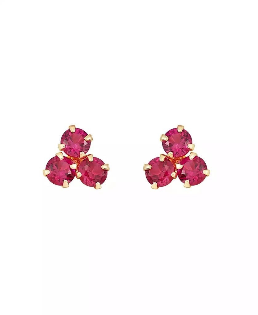 商品Macy's|Ruby (3/4 ct. t.w.) Button Stud in 10k Yellow Gold,价格¥421,第1张图片