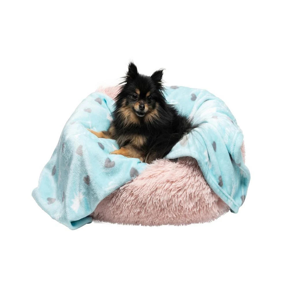 商品Juicy Couture|Plush Flannel Pet Throw Blanket, Juicy Scottie Hearts,价格¥106,第4张图片详细描述