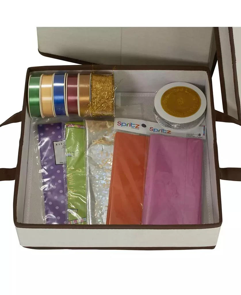商品Household Essentials|Household Essential Tall Wrapping Paper Organizer Storage Box with Lift-Out Ribbon Tray,价格¥431,第5张图片详细描述