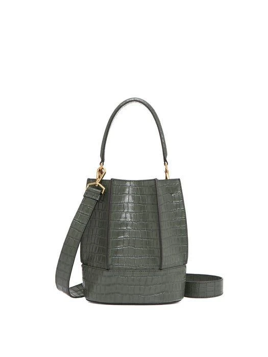 商品LOEUVRE|Sac de Lumiere Croc Shoulder Bag - Khaki,价格¥1455,第4张图片详细描述