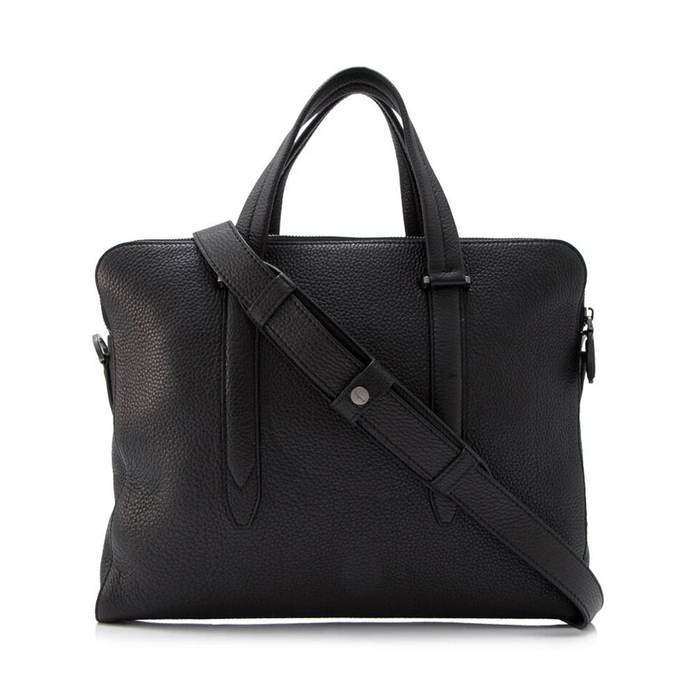 SALVATORE FERRAGAMO 男士黑色小牛皮手拿包 24-0469-0670365 商品