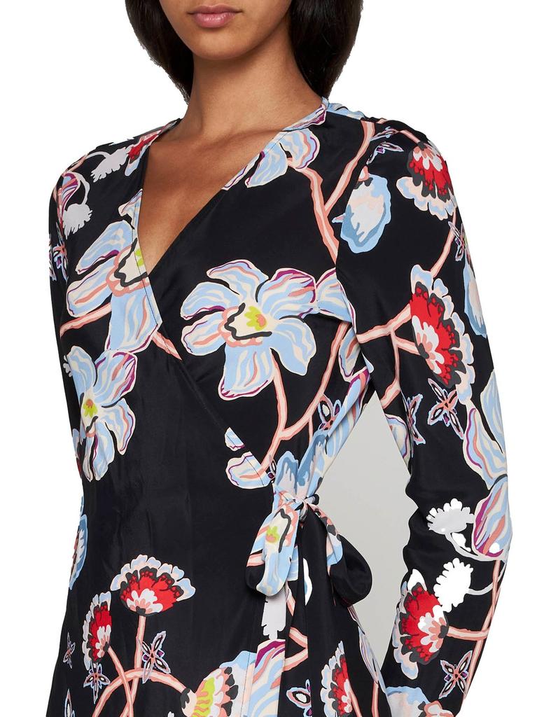 Diane von Furstenberg Tilly Floral-Printed V-Neck Midi Dress商品第4张图片规格展示