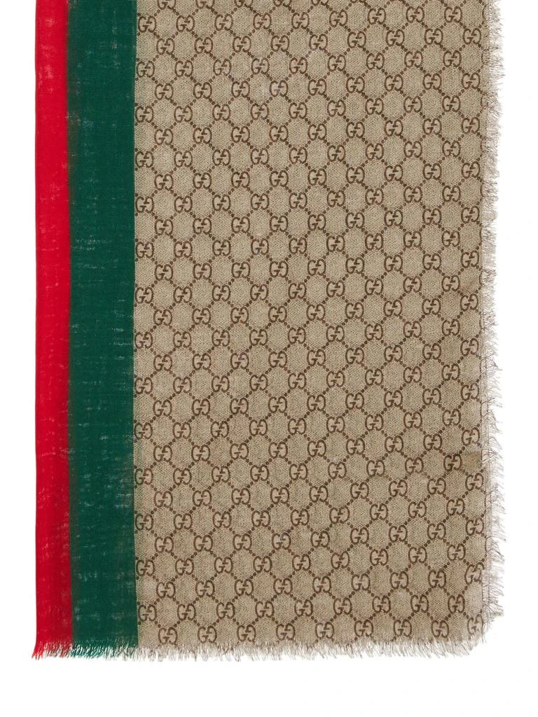 商品Gucci|Gg & Web Wool Stole,价格¥3909,第1张图片详细描述