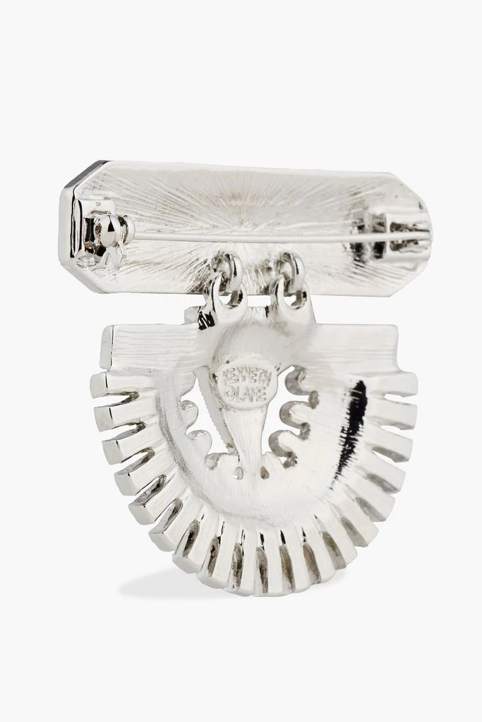 商品Kenneth Jay Lane|Rhodium-plated crystal brooch,价格¥411,第2张图片详细描述