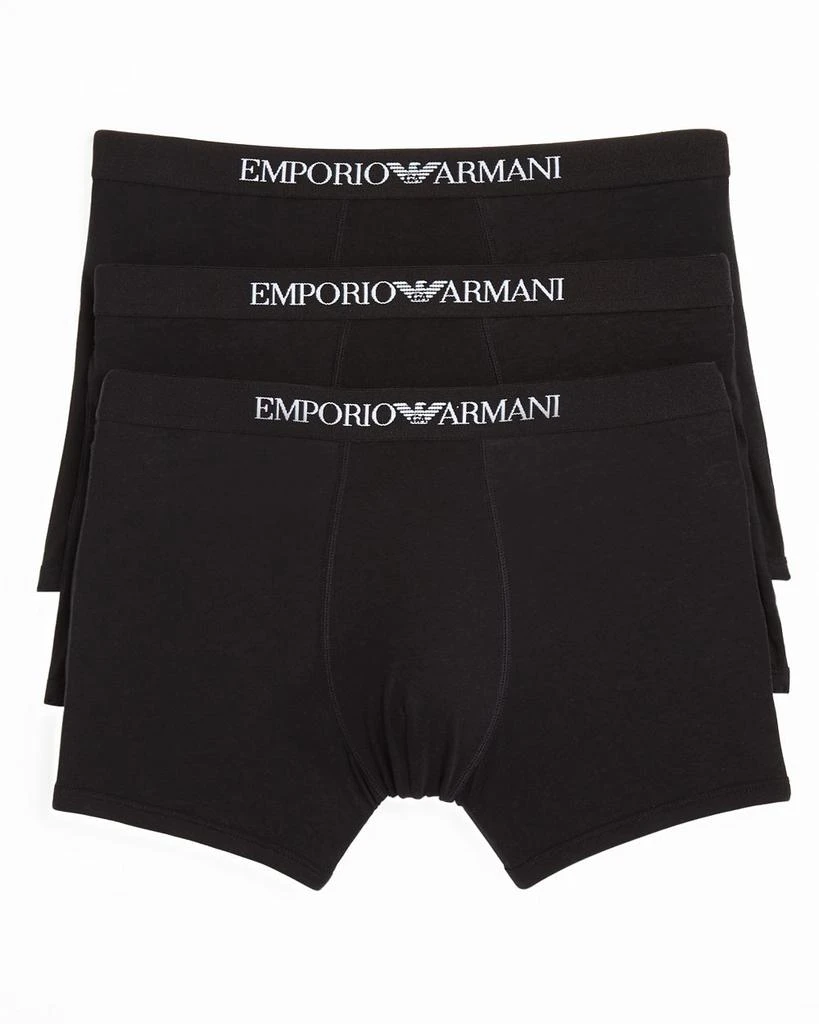 商品Emporio Armani|纯棉平脚内裤 - 三件装,价格¥405,第1张图片详细描述