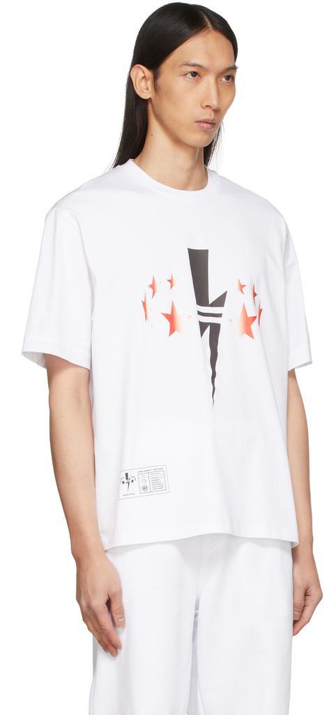 商品Neil Barrett|White James Harden Edition Star Bolt T-Shirt,价格¥1524,第4张图片详细描述
