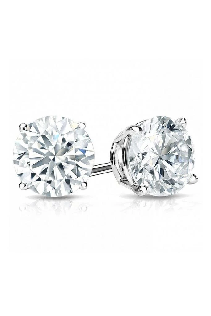 商品Suzy Levian|Sterling Silver Round-Cut White CZ Stud Earrings,价格¥722,第1张图片